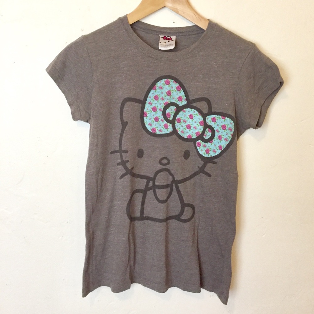 Hello Kitty by Sanrio Girls Grey Shirt